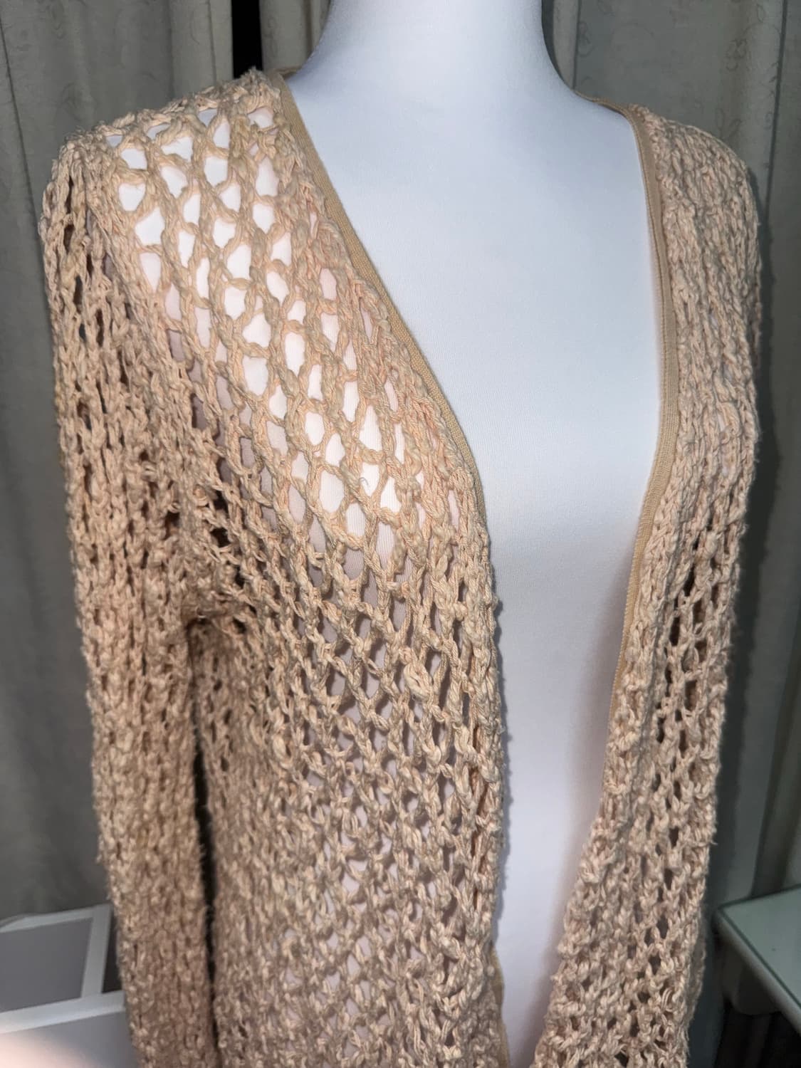 Netted knit cardigan  상품이미지2