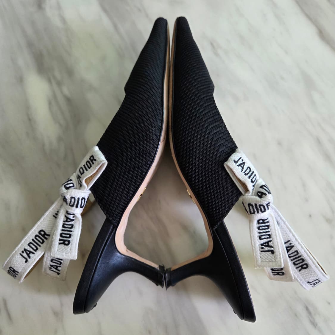 디올 자디올 슬링백 펌프스 블랙 테크니컬 패브릭 상품이미지4