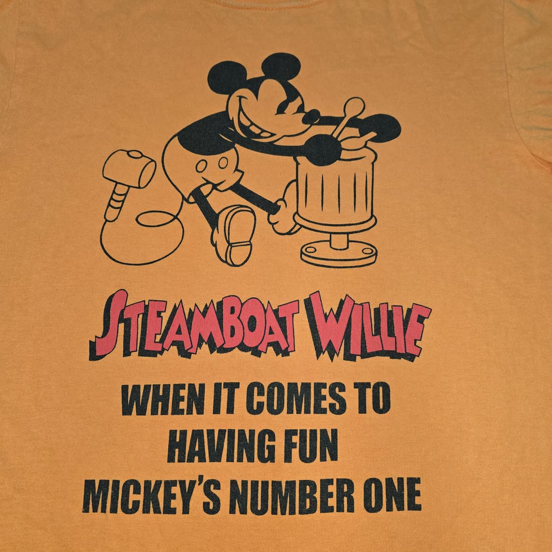 Vintage 90s 미키 스팀보트 윌리 루프휠 티셔츠 S 상품이미지2