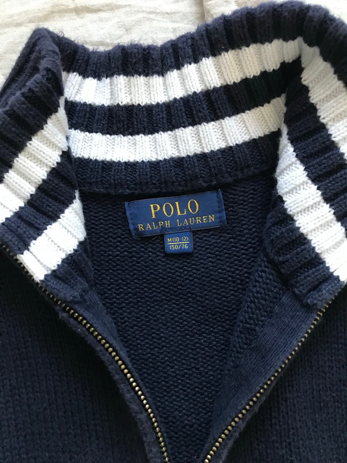 폴로 랄프로렌 포니 로고 네이비 니트 풀집업  상품이미지7