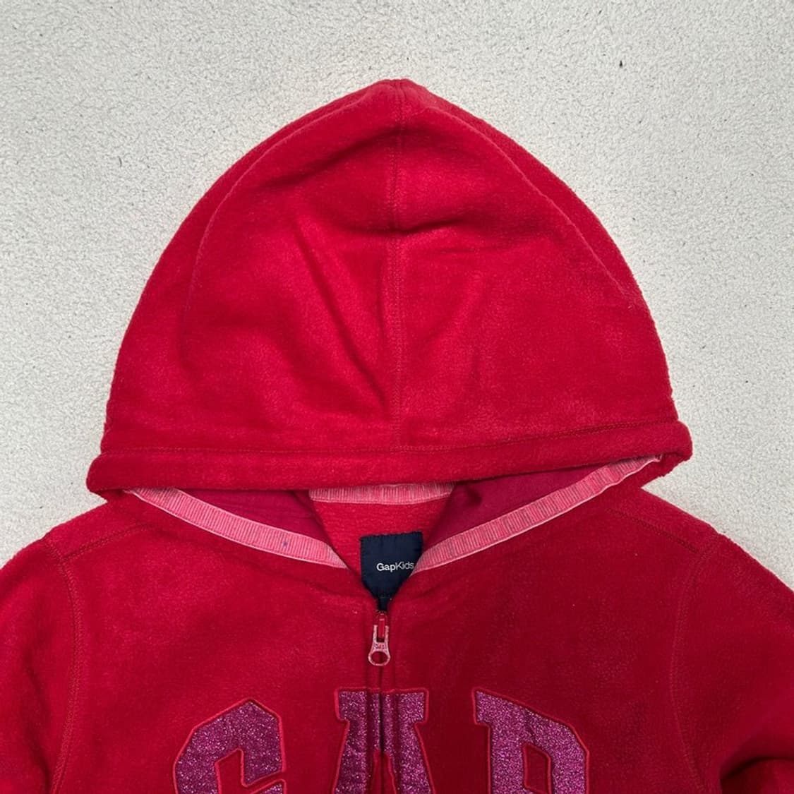 GAP KIDS 핑크로고 후리스 후드집업, 후리스 바지 SET XXL 상품이미지3