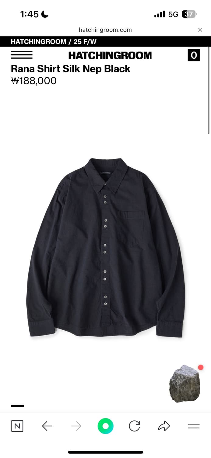 해칭룸 라나셔츠 실크냅 블랙4(L) 상품이미지2