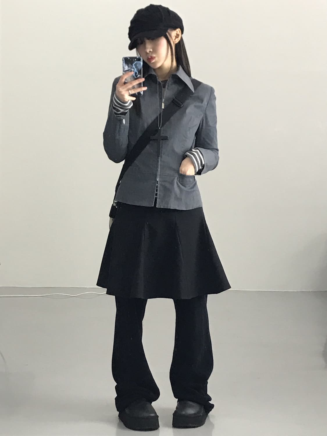 Jpn Minimal Zip-Up Femme Jacket 상품이미지1