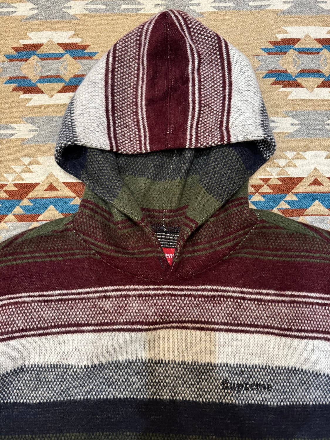 [L] 슈프림 니트 스트라이프 후드 L/S 상품이미지4