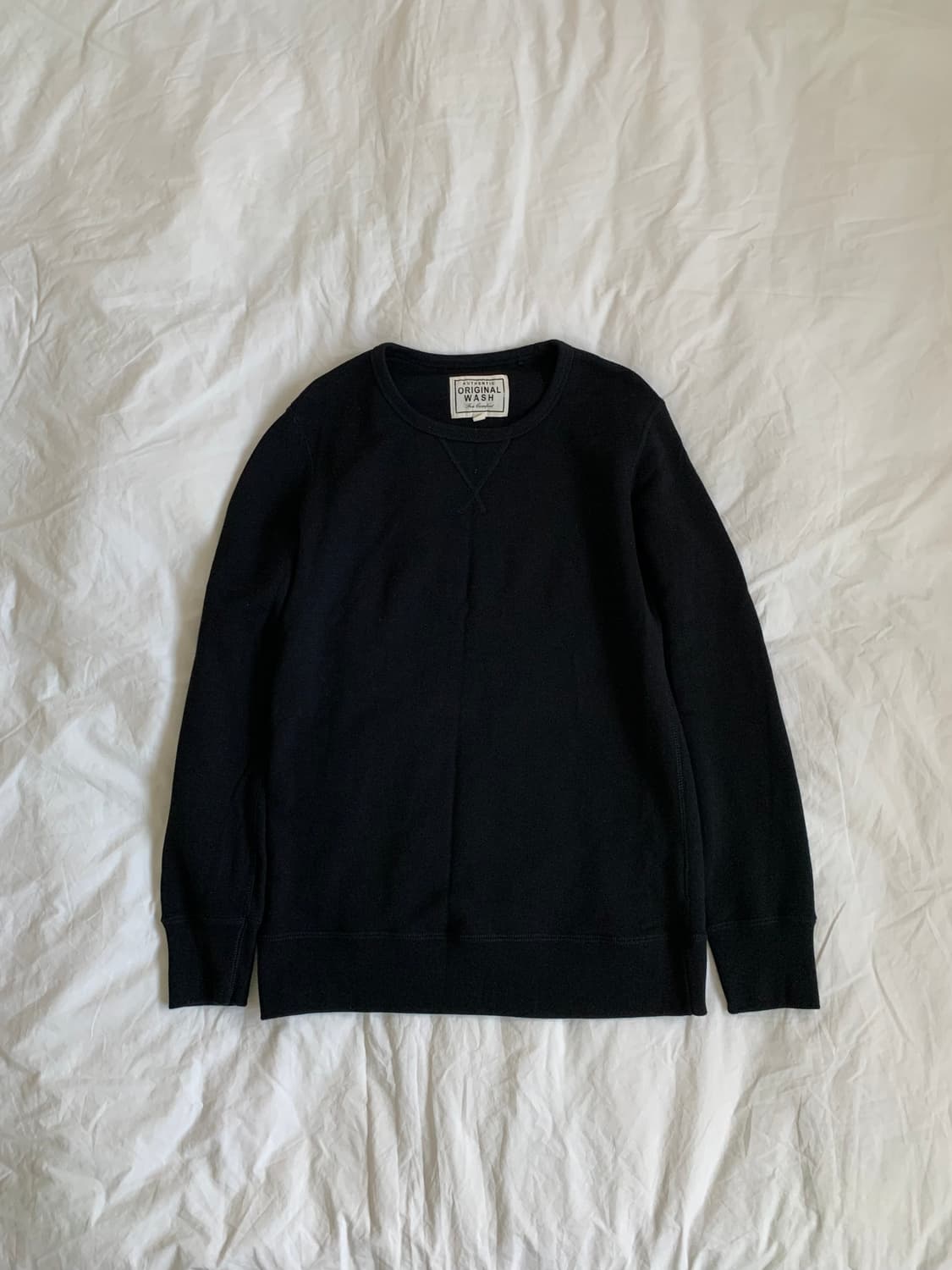 베이직 블랙 맨투맨 상품이미지1