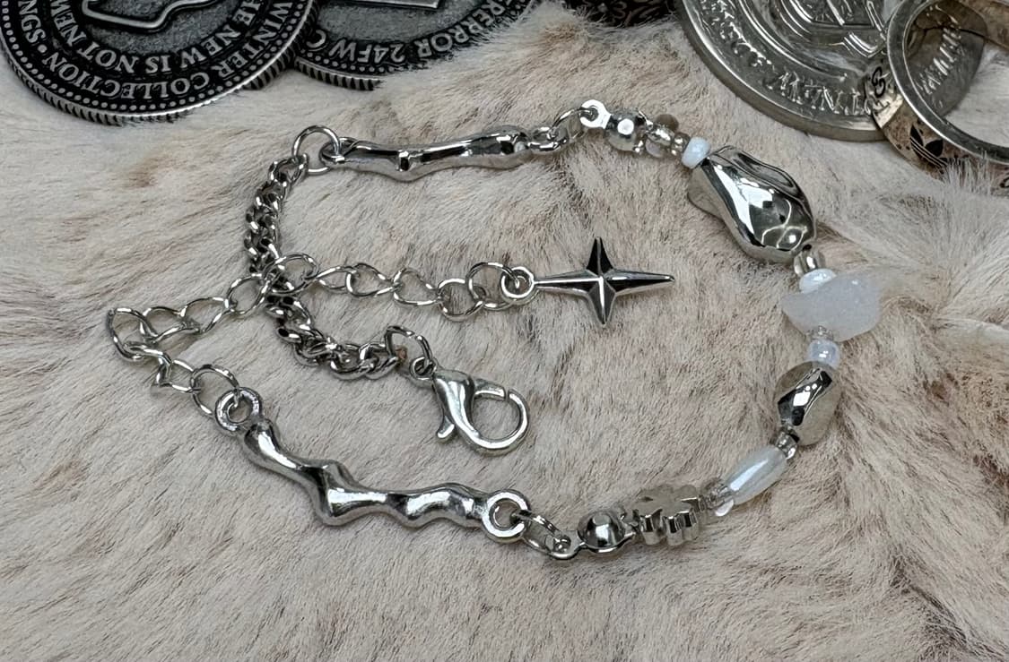 핸드메이드 비즈 팔찌 Silver Stone 027 상품이미지5