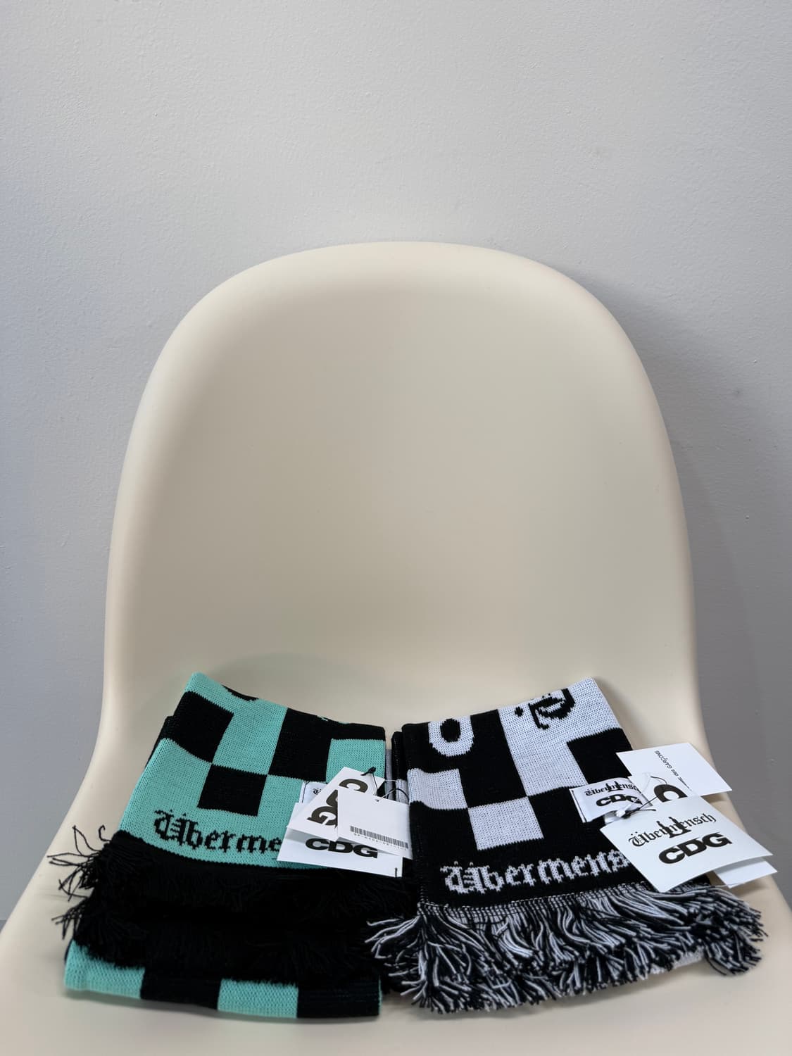 지드래곤 x CDG 위버멘쉬 CDGDC 체커드 머플러 2컬러 상품이미지2