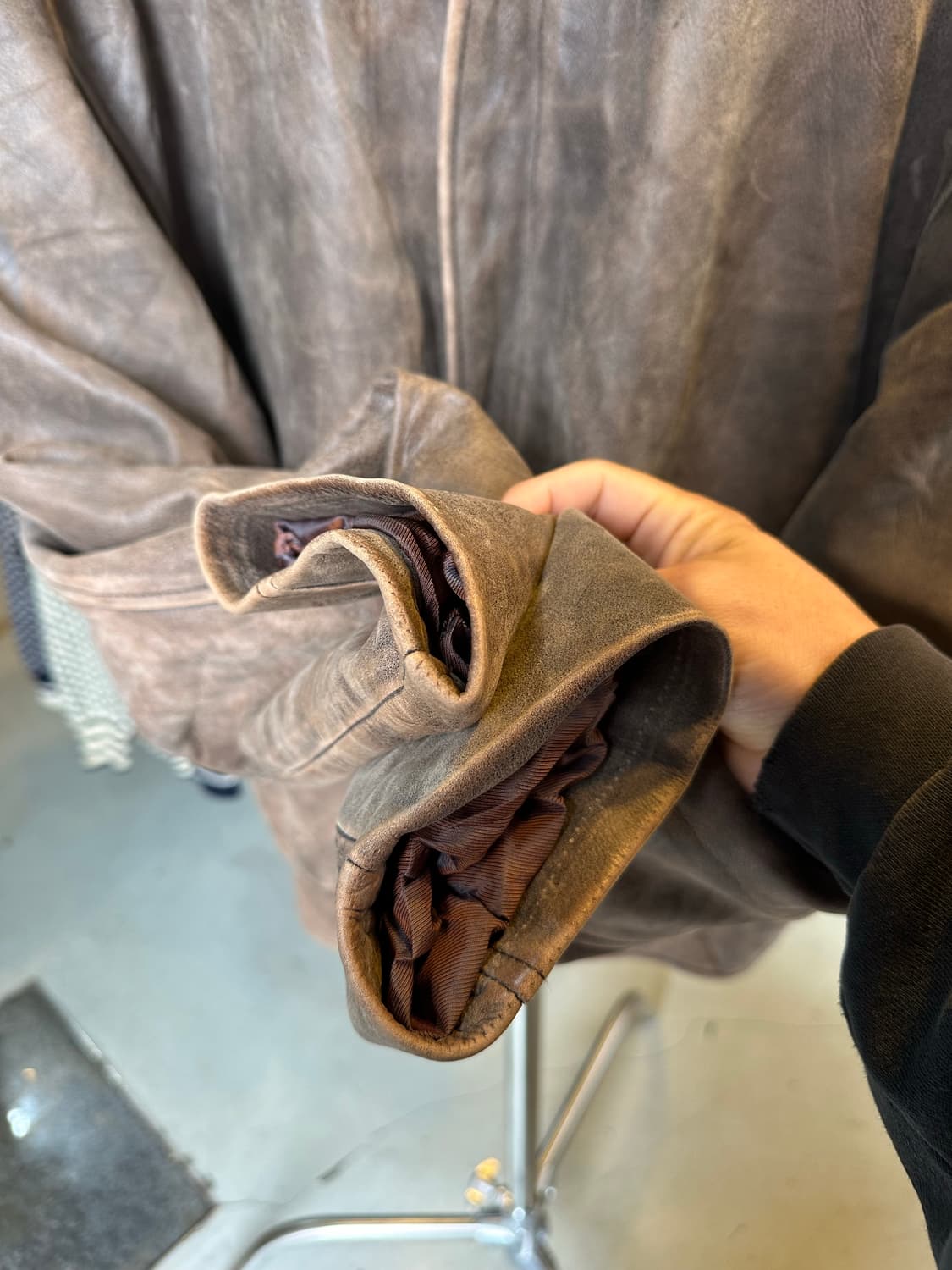 Us Wings 헤비 리얼 레더 A-2 플라이트 자켓 상품이미지6