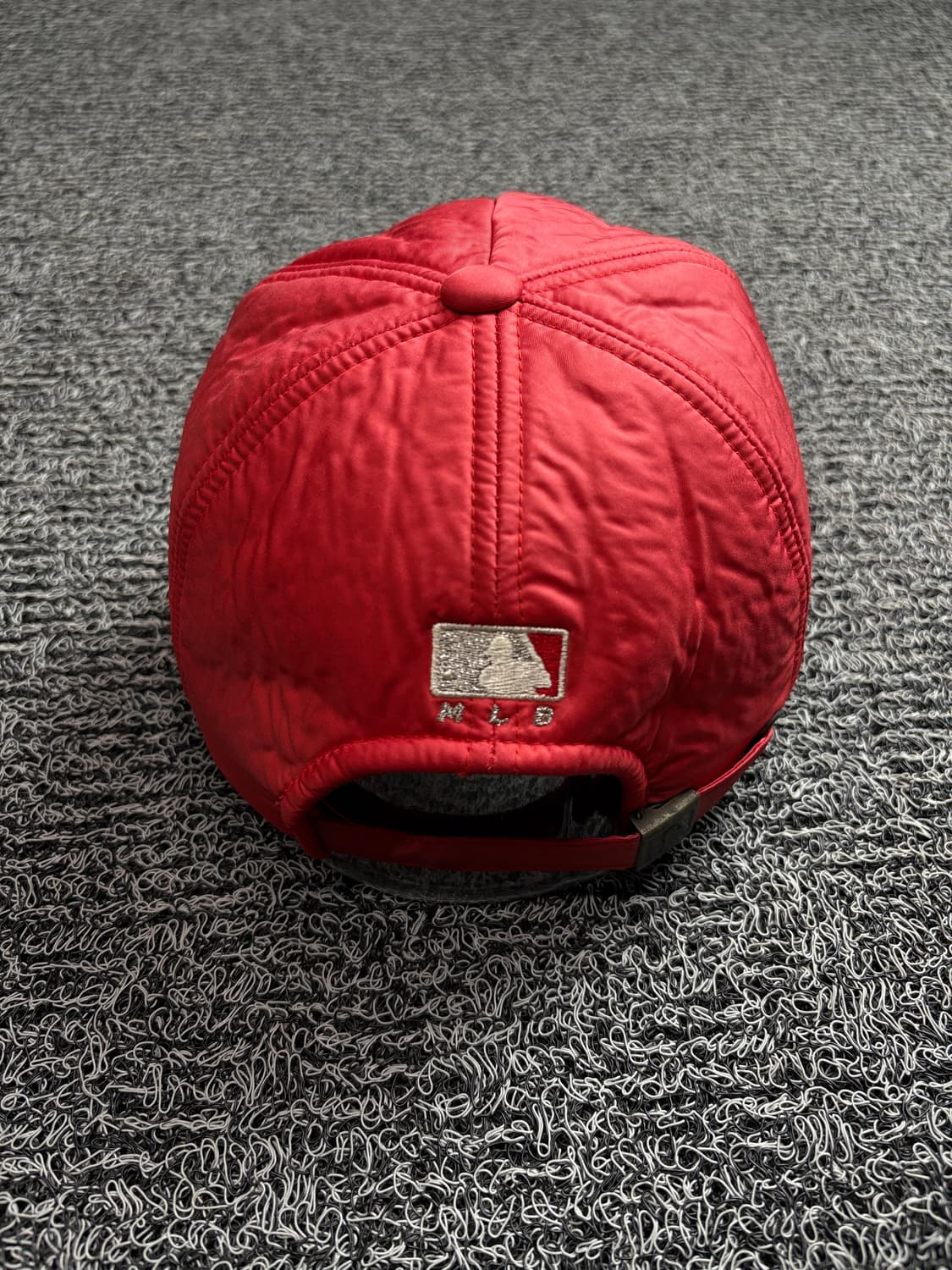 MLB 뉴욕 양키스 빅로고 사틴 레드 베이스볼 캡 1922 상품이미지4