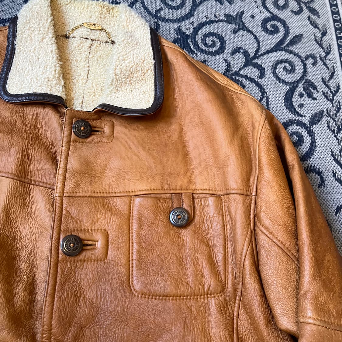XL 빈티지 그레잇 초이스 레더 자켓/W2445 상품이미지2