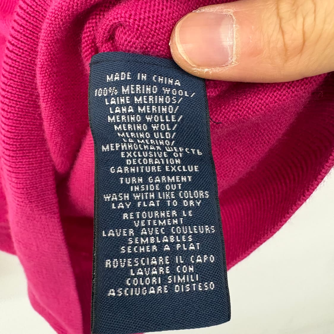 폴로 랄프로렌 핑크 V넥 니트 여성 S 상품이미지7