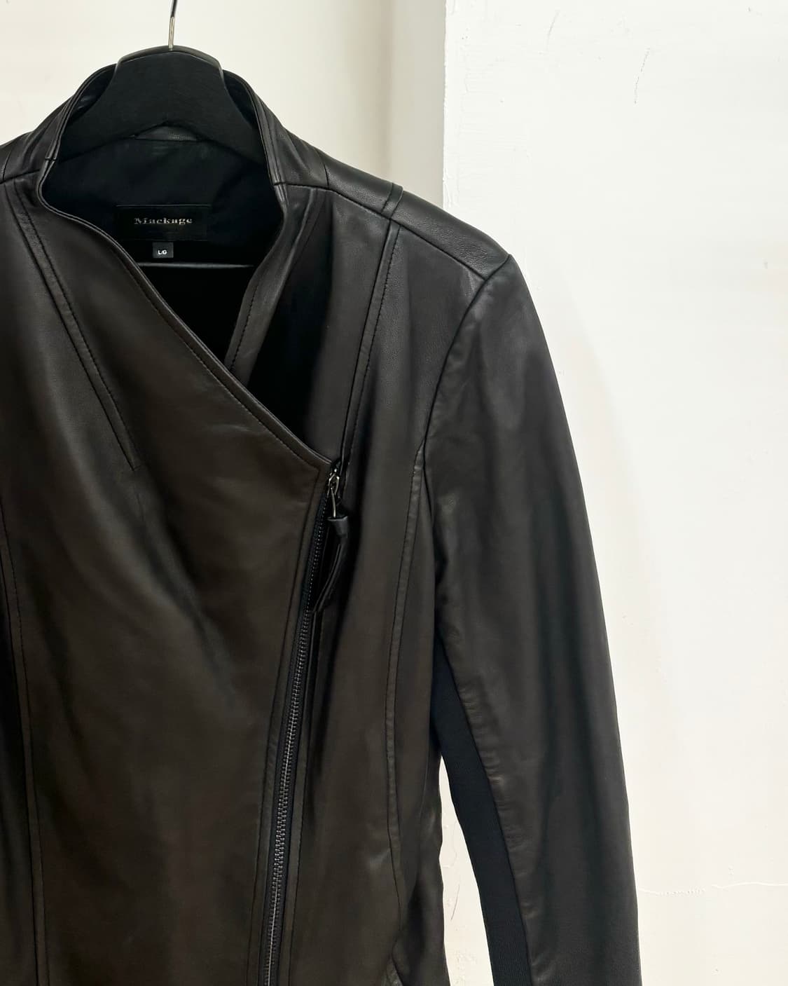 맥케이지 블랙 레더 자켓 상품이미지4