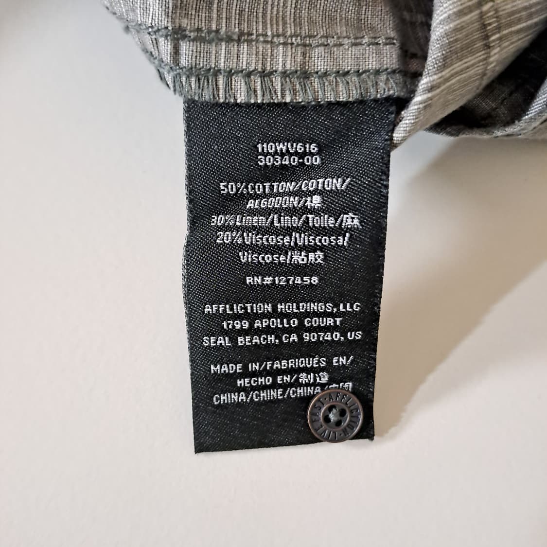 (택포) Affliction 해골윙 자수 어플릭션 셔츠 B530 상품이미지8