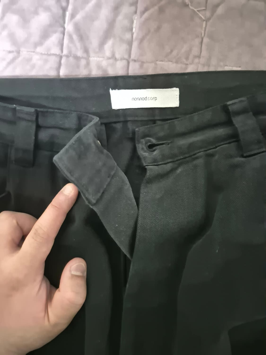 논노드(급처)더블포켓 카고팬츠 빈티지블랙3사이즈 판매합니다! 상품이미지3
