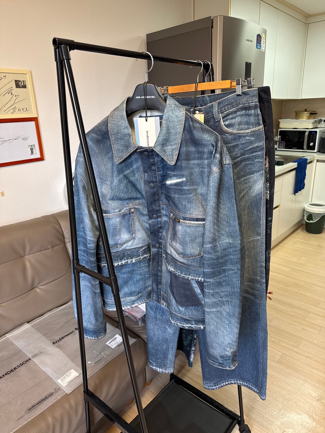 앤더슨벨 초회판 트롱프뢰유 더블 웨이스트 데님 자켓 XL 상품이미지8