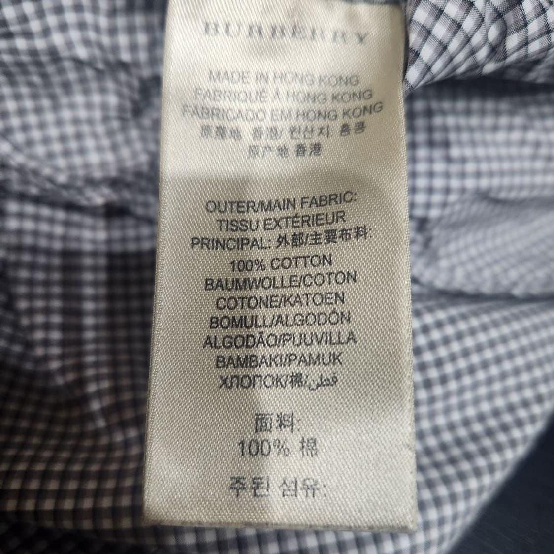[남M]버버리브릿 그레이 체크 셔츠[Y63-117] 상품이미지9