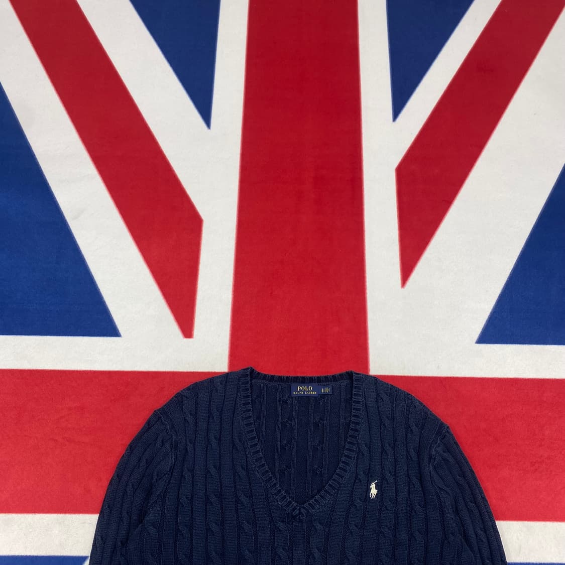 폴로 케이블니트 여성L 상품이미지2