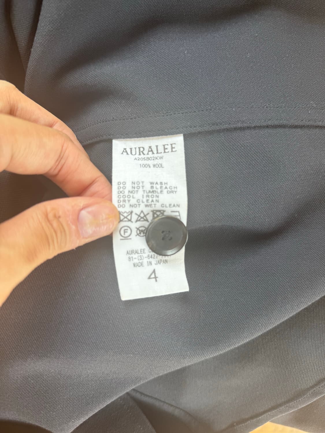 오라리 트로피컬 울 셔츠 4 size 네이비 상품이미지4