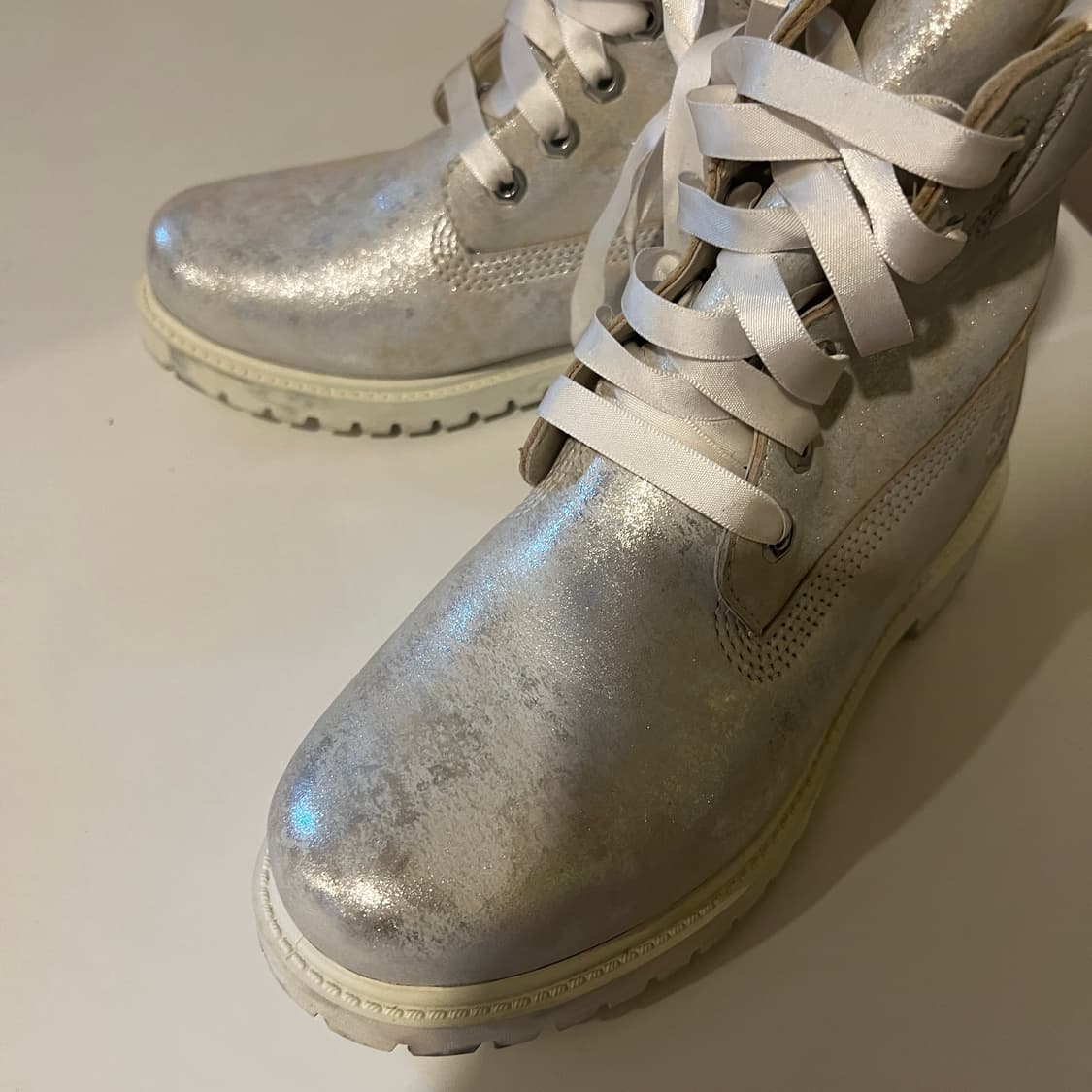 팀버랜드 6인치 실버 글리터 부츠 상품이미지5