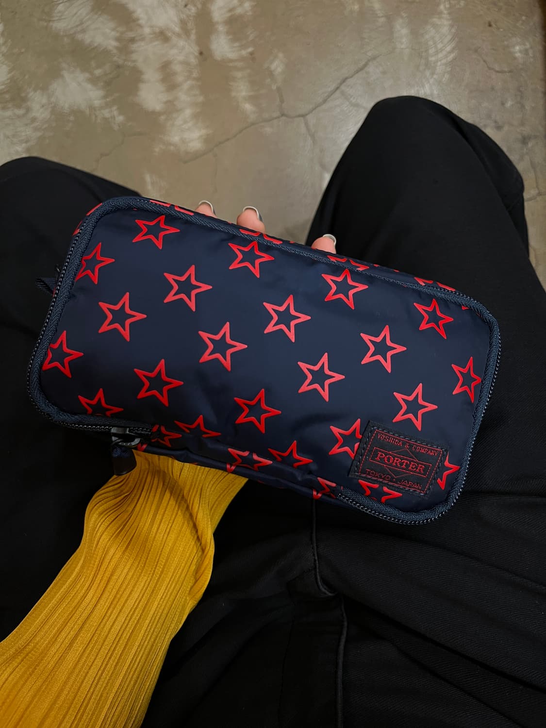 Porter 포터 별 패턴 파우치 네이비 상품이미지10