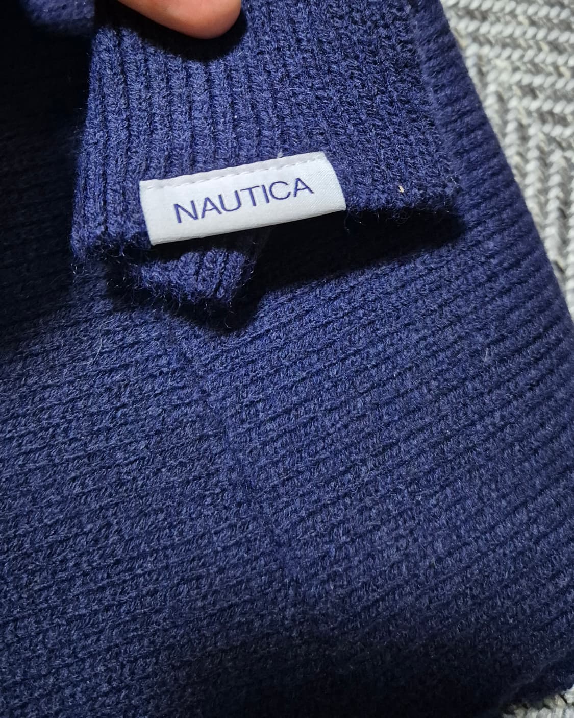 노티카 컴포트 코지 니트 머플러 Navy 새제품 상품이미지2