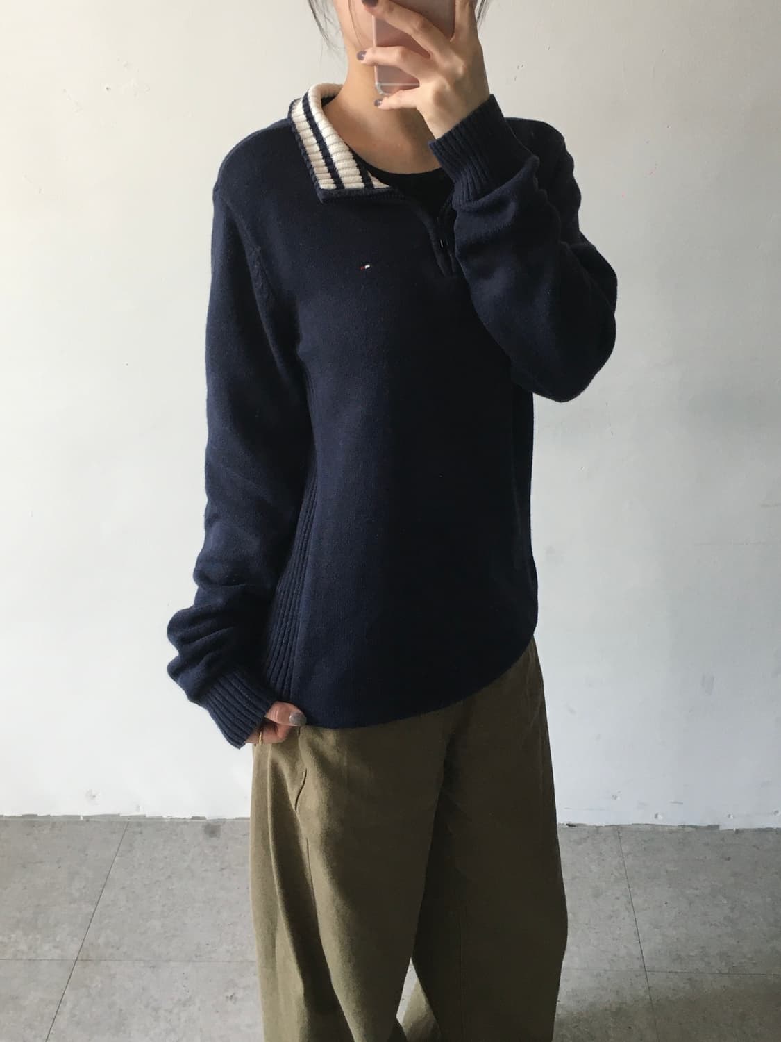 타미힐피거 반집업 니트 상품이미지2