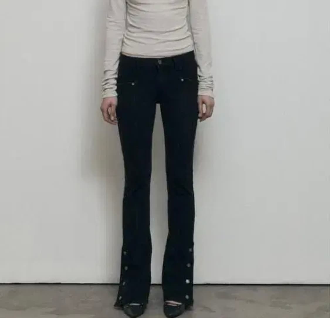 M) 보헤미안서울 버튼 플라이 부츠컷 팬츠 새상품 상품이미지1