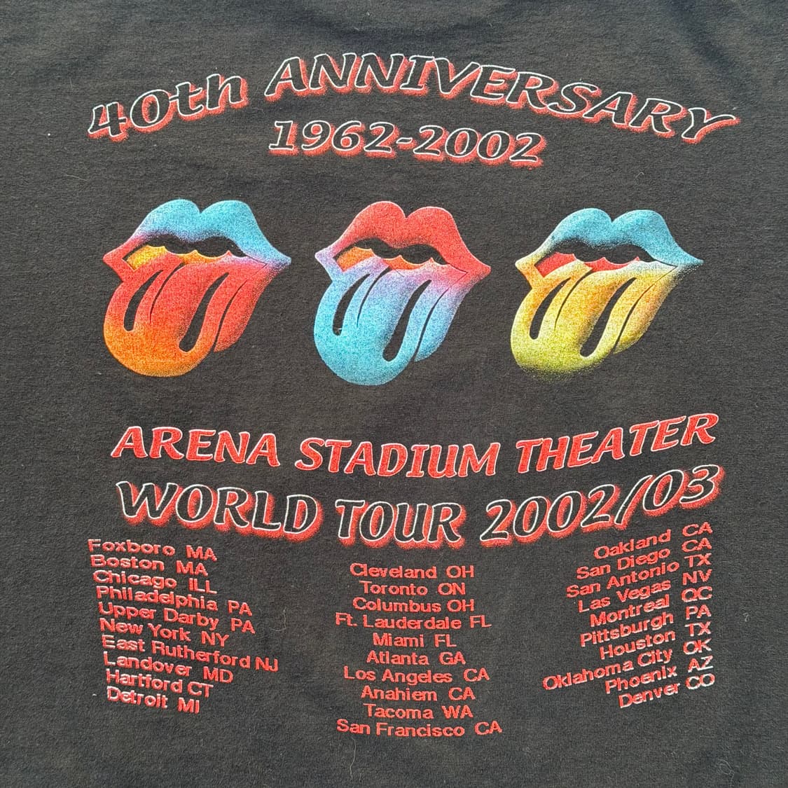 빈티지 02s 롤링스톤즈 40주년 밴드 티셔츠 상품이미지4