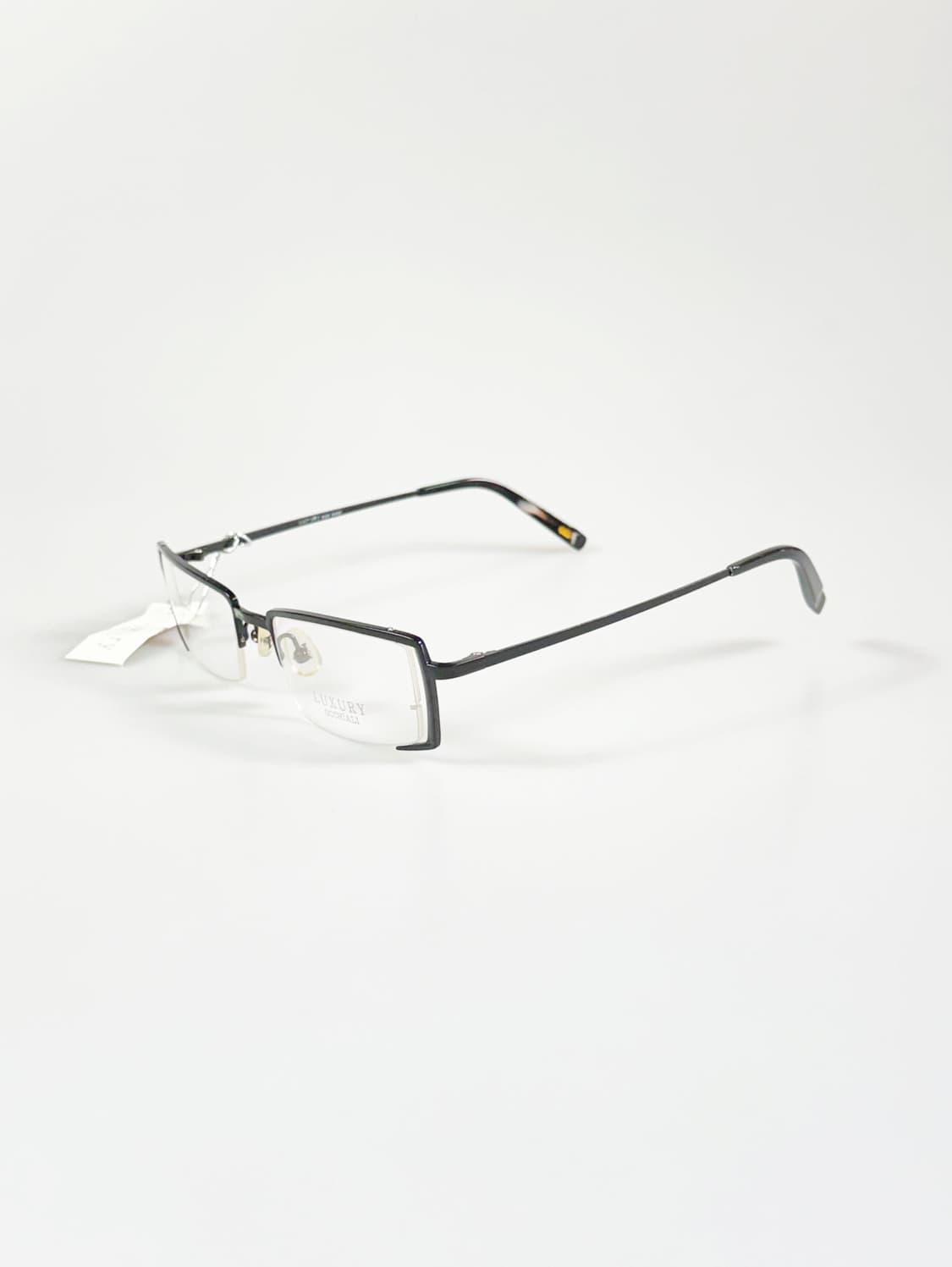 LUXURY OCCHIALI 블랙메탈 반무테 스퀘어 빈티지 안경 상품이미지3