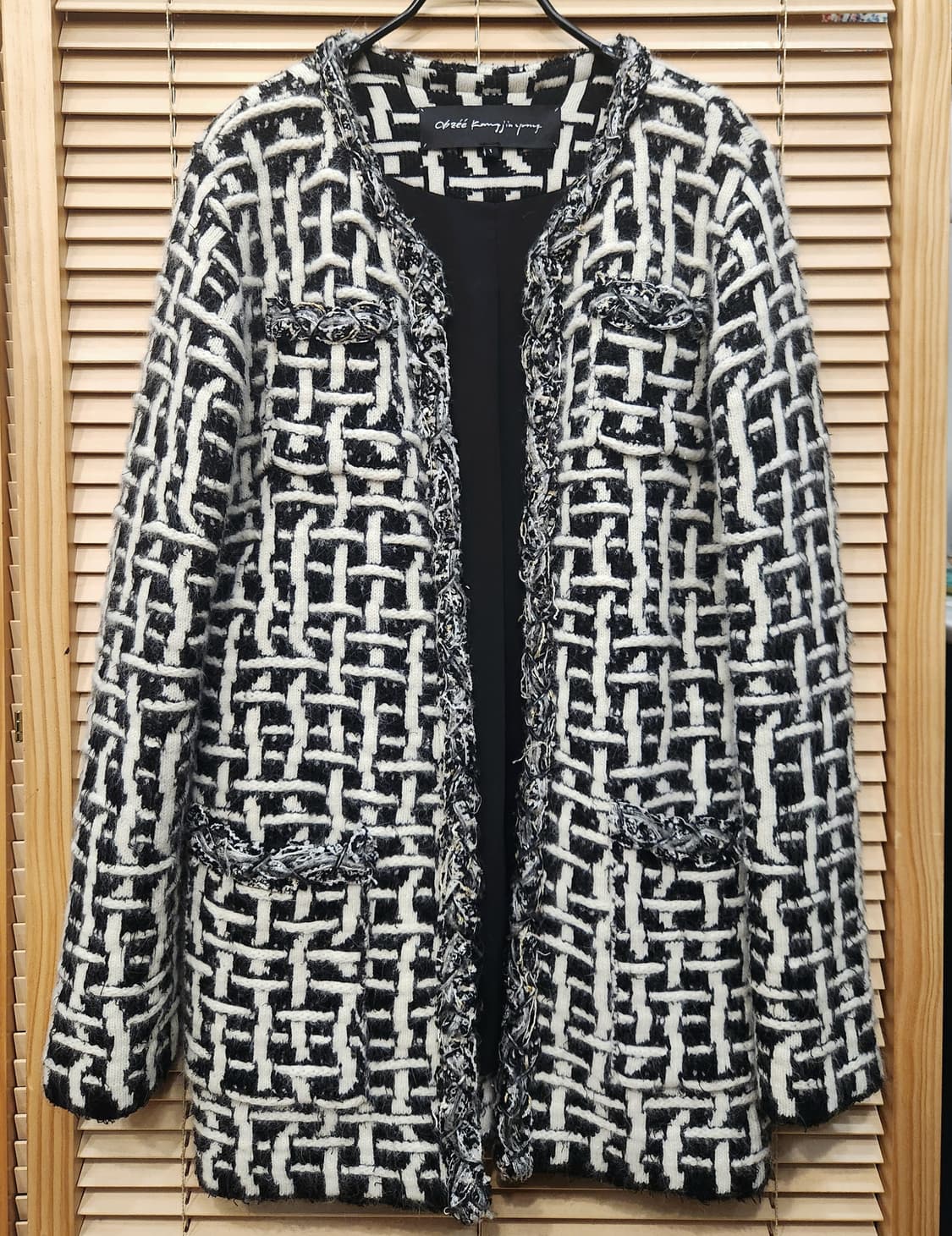 (새상품)오브제 4포켓 하프 트위드자켓55 상품이미지1