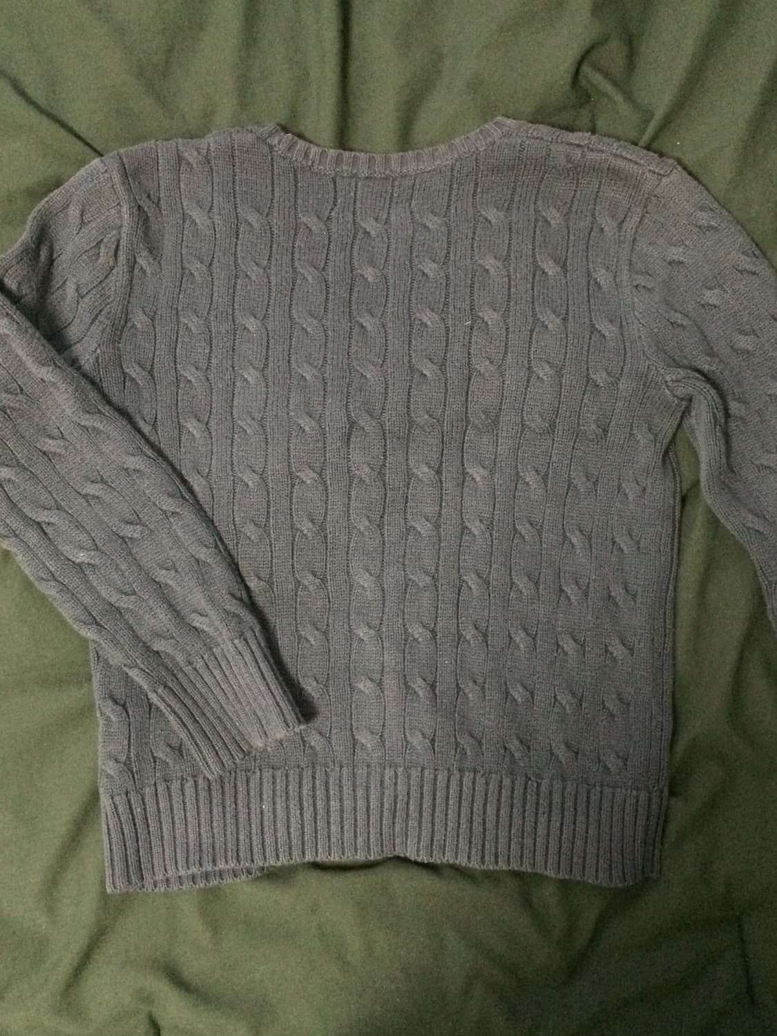 폴로 케이블 니트 네이비 상품이미지3