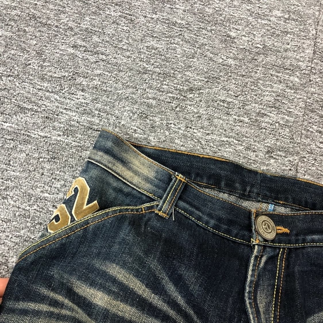 에비수 빈티지 갈매기자수 단종모델 워싱 데님팬츠 상품이미지7