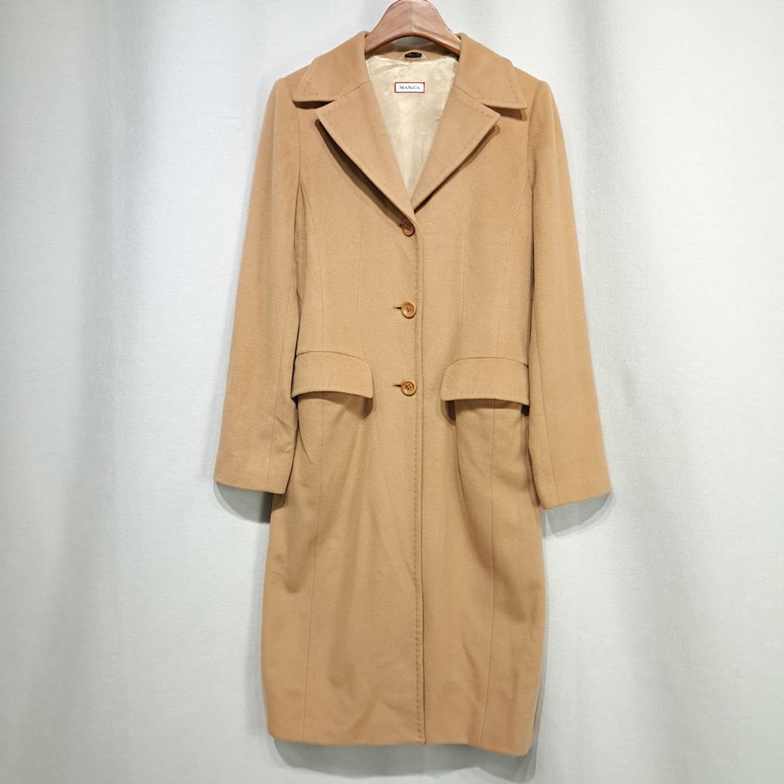 CL288 M 막스마라 막스앤코 90s 이태리판 울앙고라 싱글 카멜 코 상품이미지1