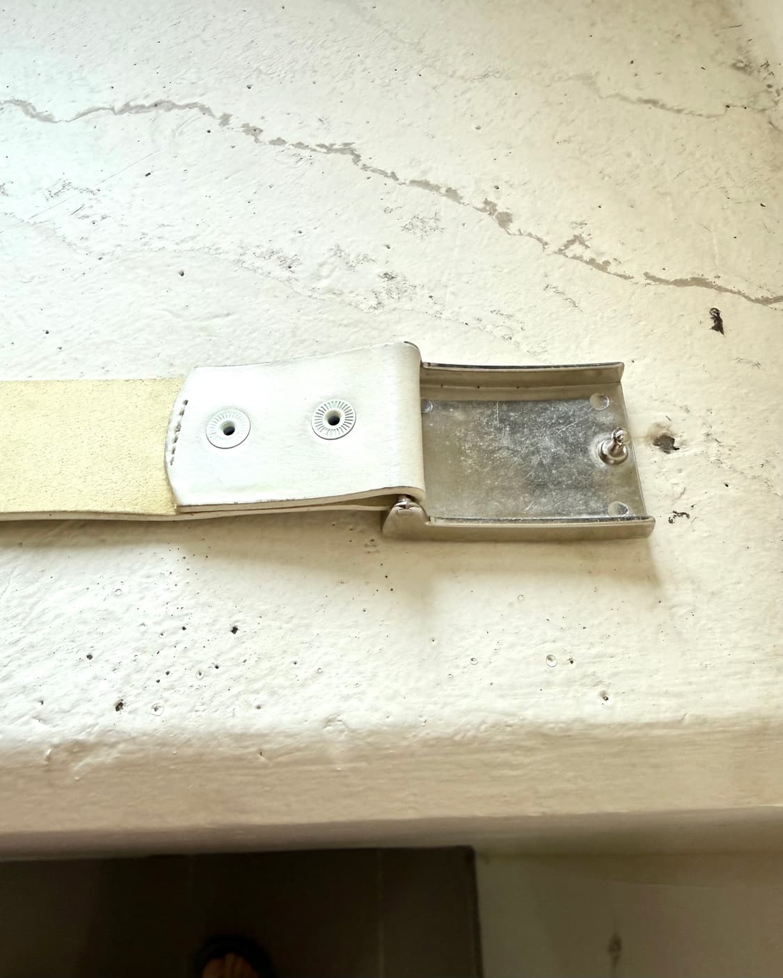 아르마니 익스체인지 화이트 리얼레더 벨트 상품이미지7