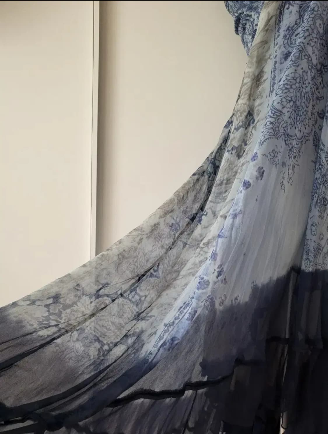 에트로 ETRO 아름다운 실크 쉬폰 롱 원피스 상품이미지8
