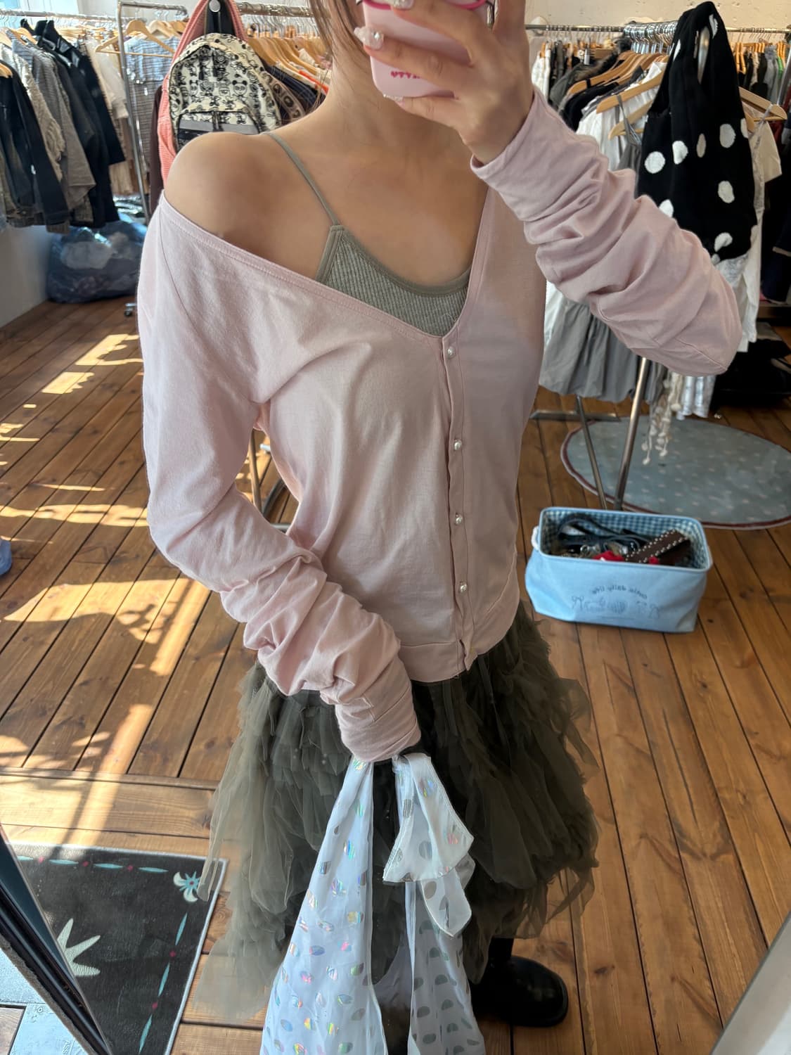 히스테릭글래머 셔링 가디건 상품이미지6