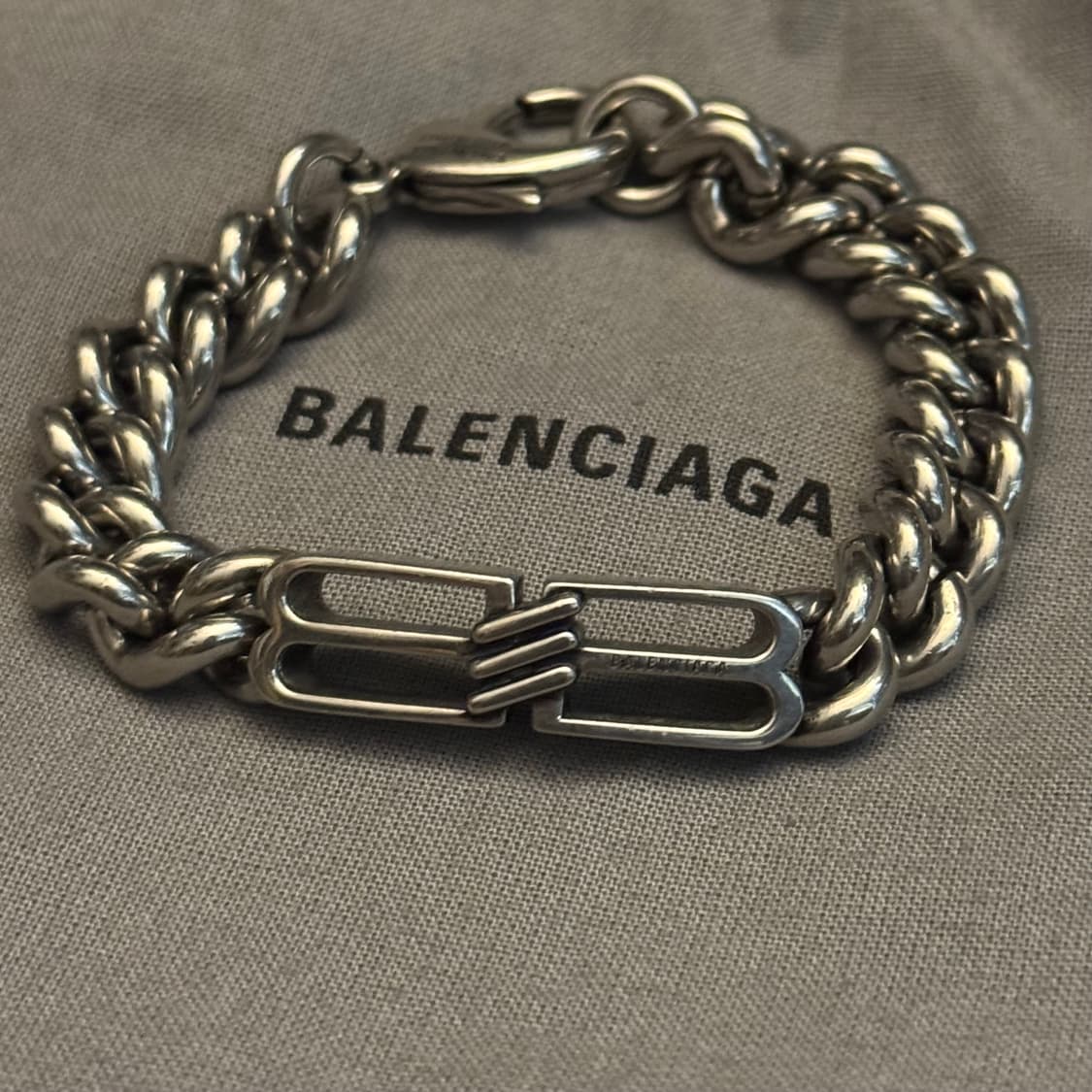 발렌시아가 체인 팔찌 실버 상품이미지3