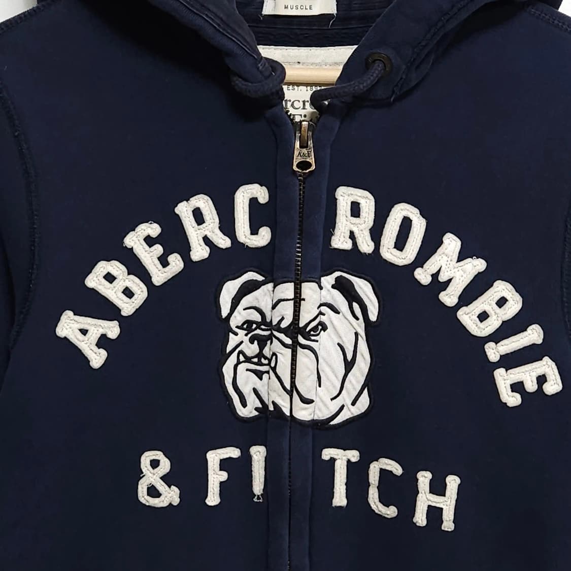 M)Abercrombie 아베크롬비 워시드 네이비 후드 집업 상품이미지2