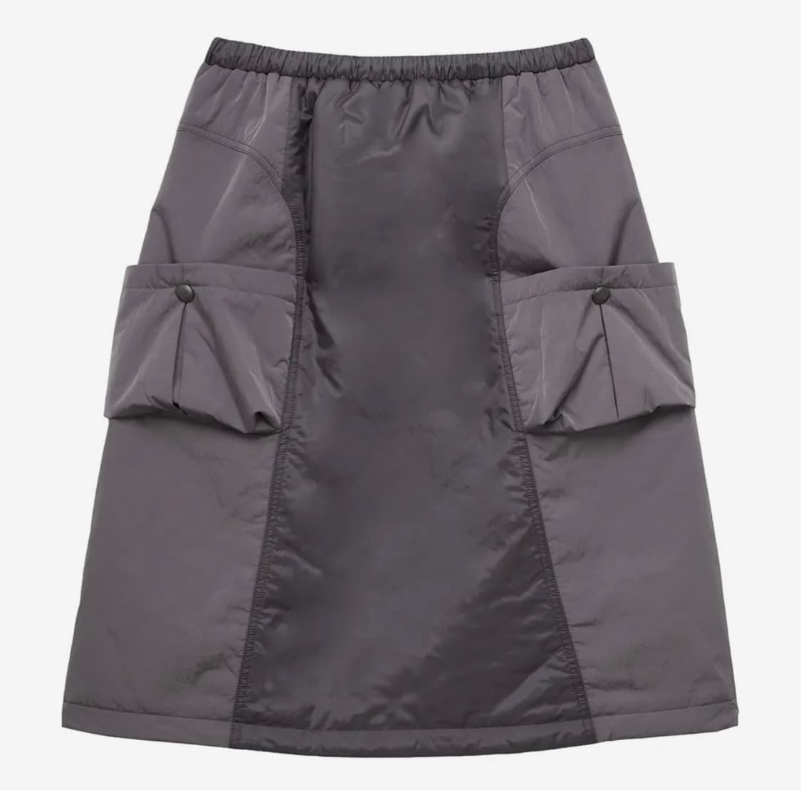 허그유어스킨 벌룬 패딩 미디 스커트 브라운 상품이미지2