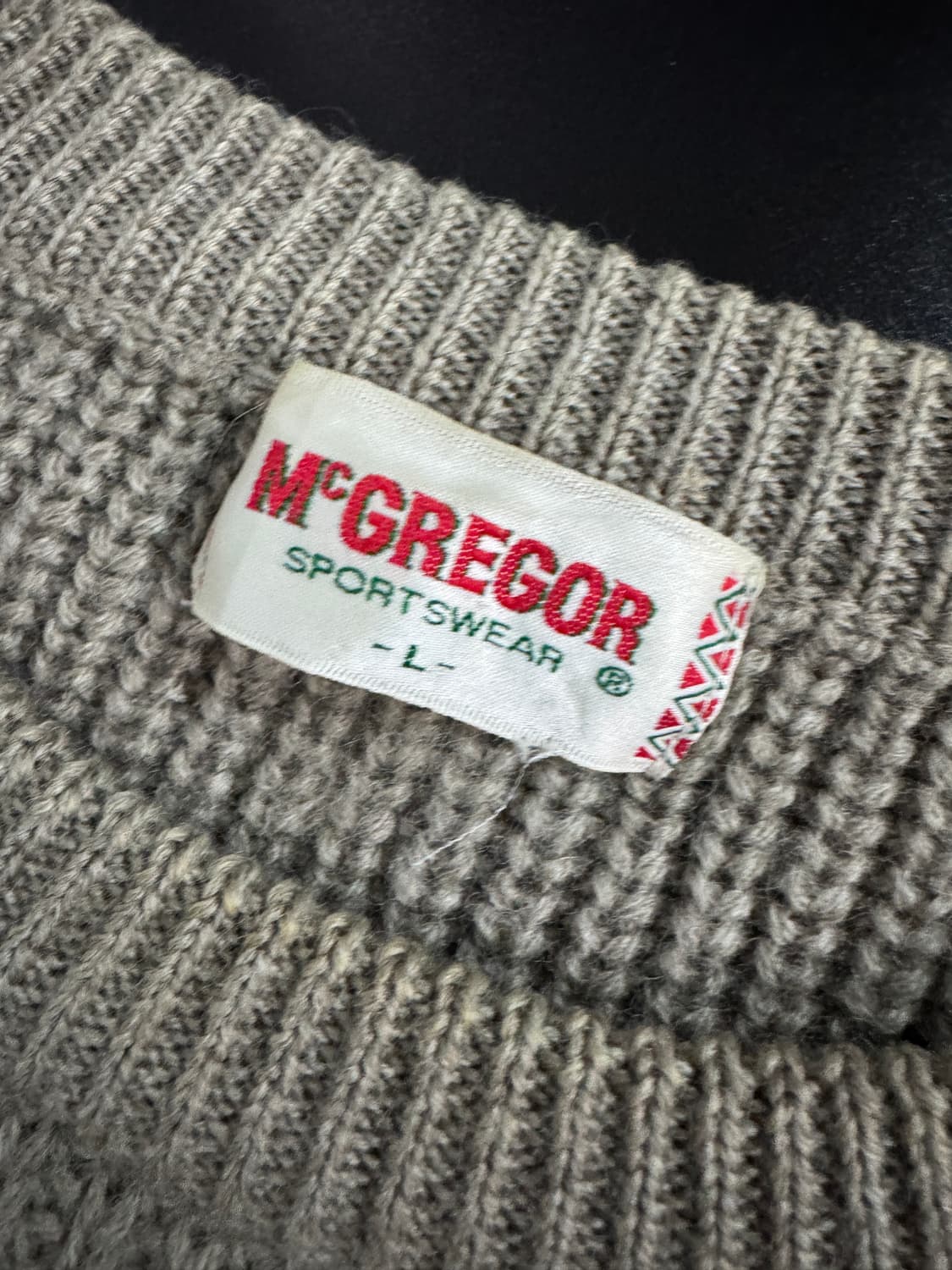 맥그리거 암 패치 니트 일본빈티지 L 상품이미지3