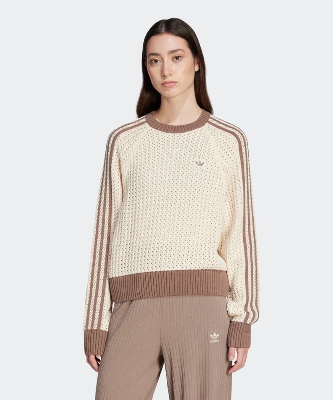 아디다스 니티드 크루 스웨트셔츠 - 원더화이트 / JD0907 상품이미지2