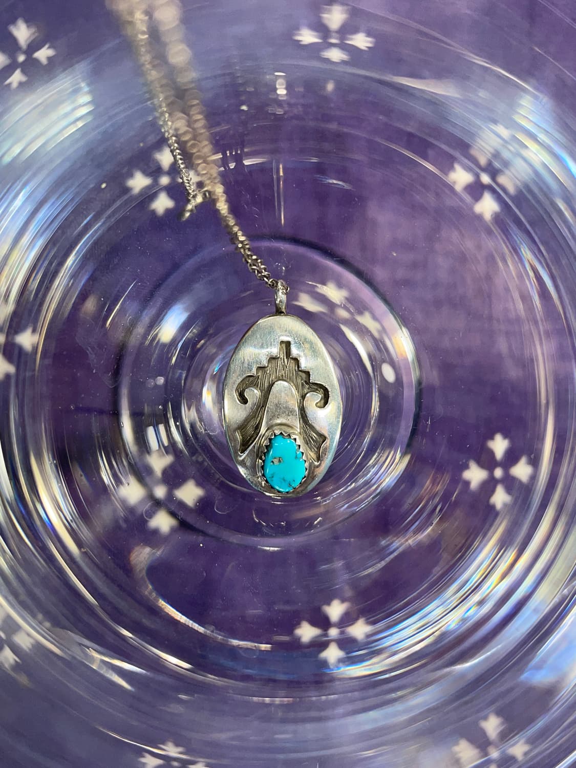 Navajo Silver 925 Turquoise Necklace 상품이미지1