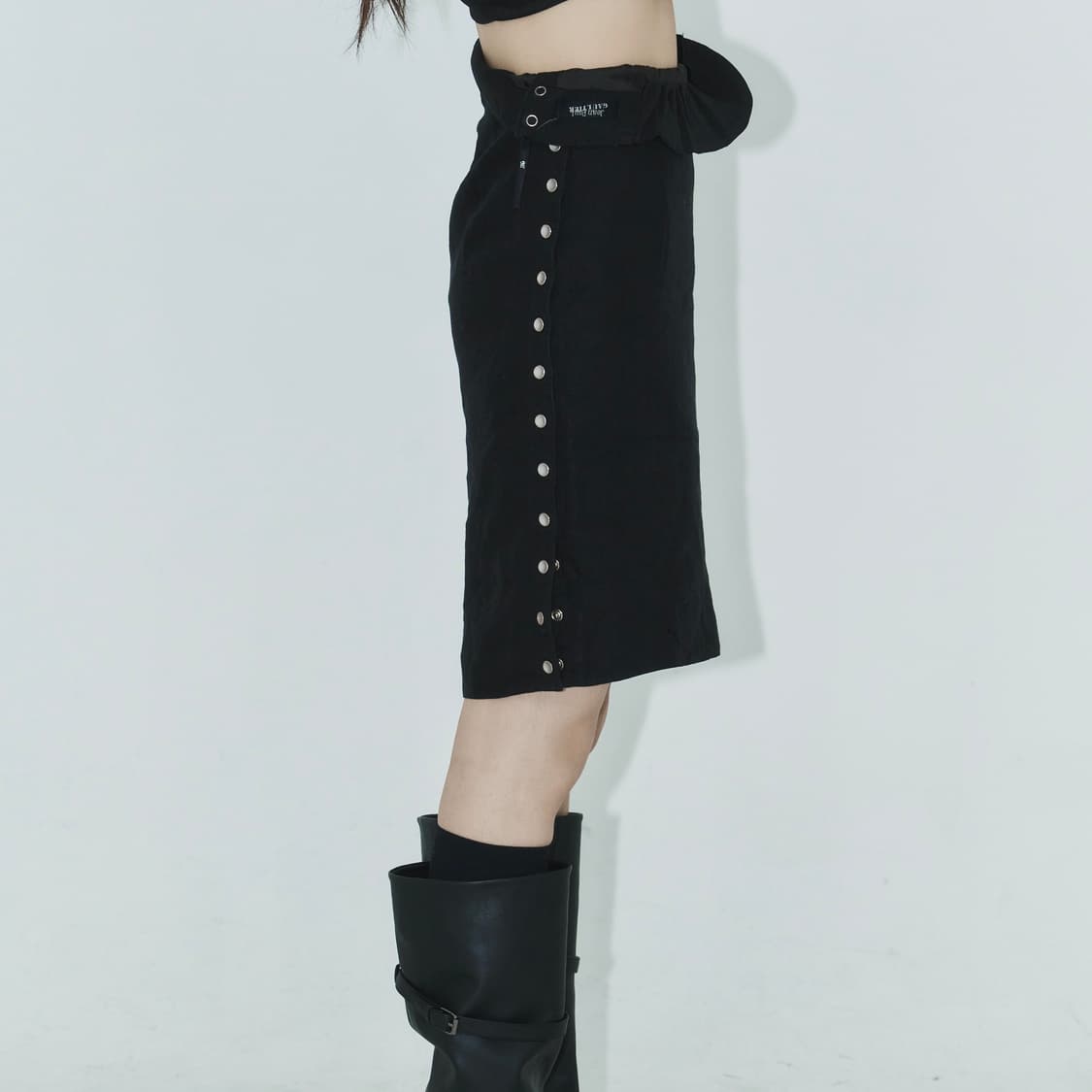 Jean paul gautier linen side snap skirt 상품이미지4