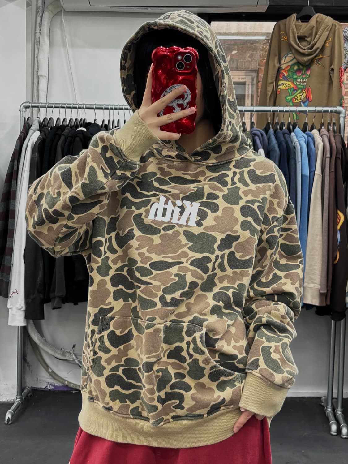 Kith X Timberland 카모 후드티 상품이미지1
