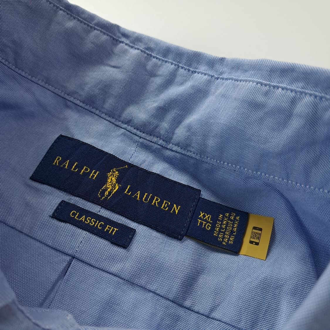CK672 2XL 폴로 QR  블루 버튼다운 셔츠 남방 상품이미지3