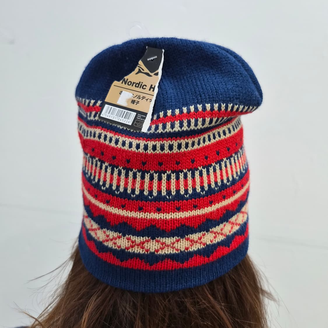 노르딕 패턴 니트 비니 남녀공용 상품이미지2