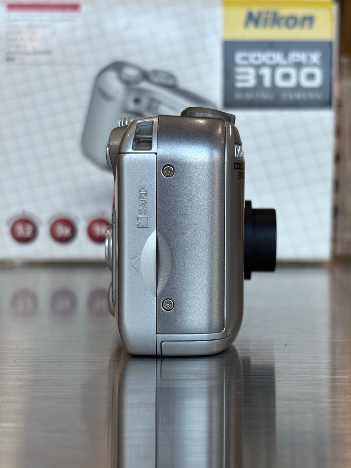 풀박/날짜표시)니콘 쿨픽스 3100 실버 빈티지디카 상품이미지4
