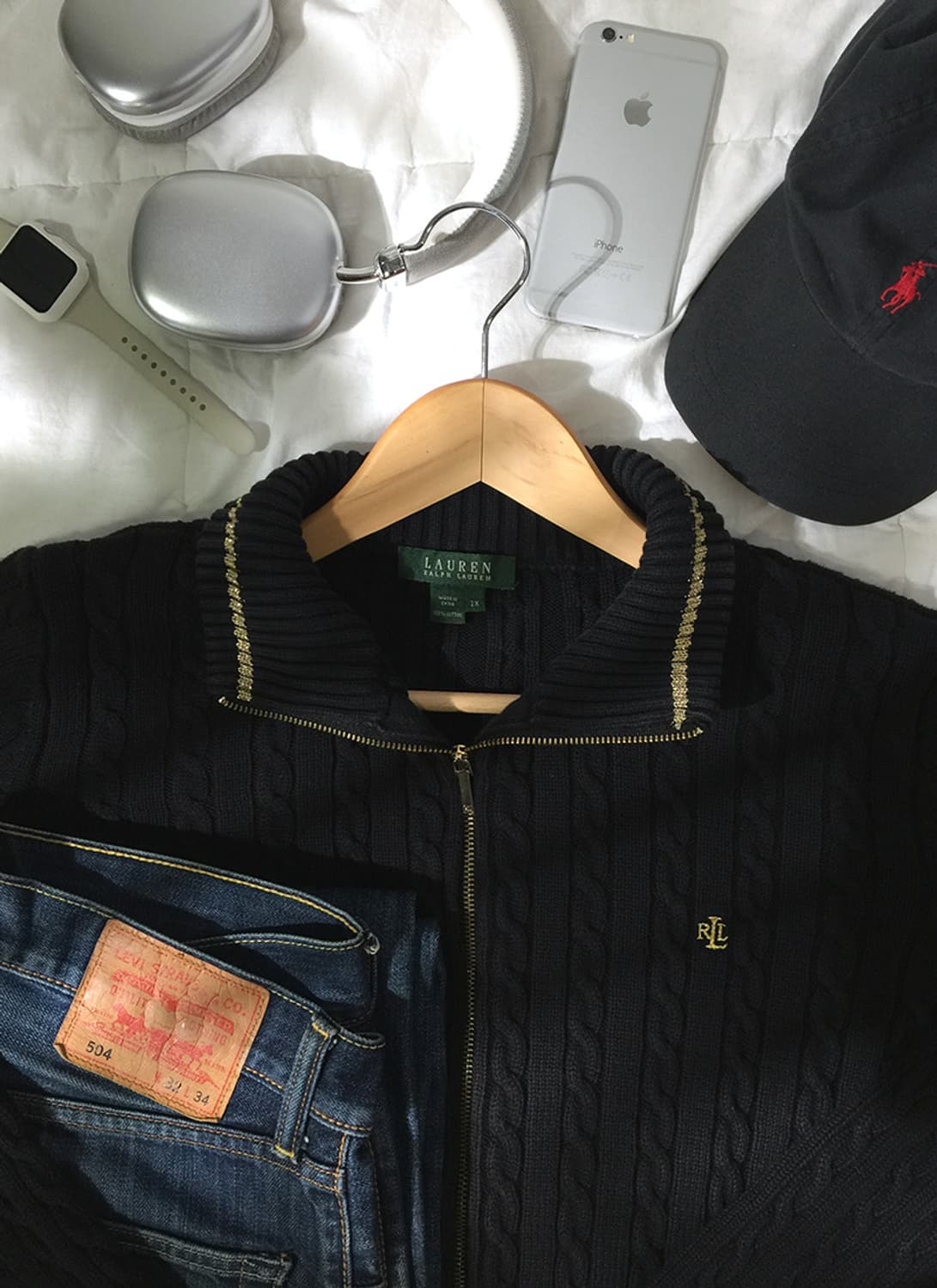 (WOMAN) 폴로랄프로렌 니트집업 XL 상품이미지1