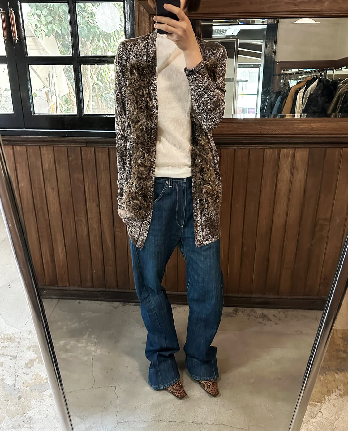 VIVIENNE TAM fringe leopard cardigan 상품이미지3