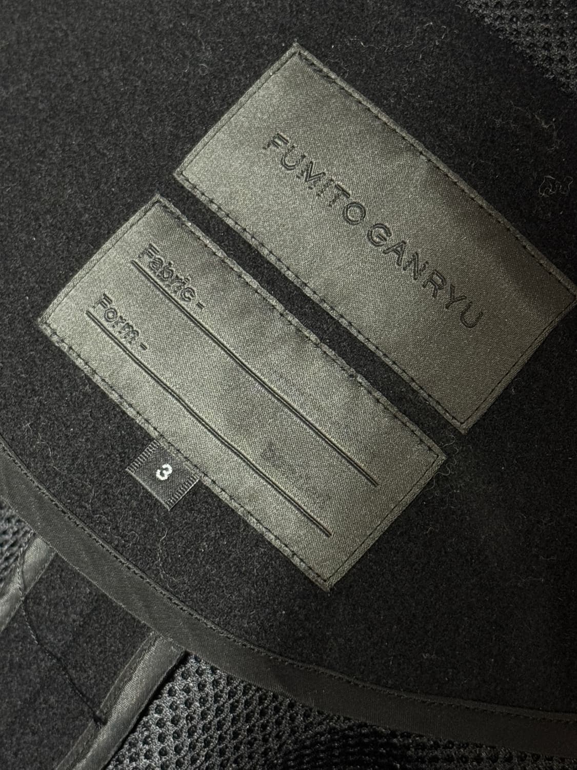 후미토간류 21AW 더플코트 블랙 3사이즈 상품이미지4